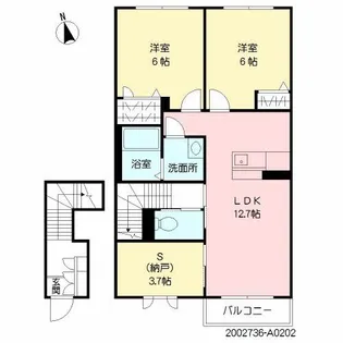 モンフレール亀川 8【2階】の間取り