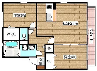 メゾンMICHIイースト【2階】の間取り