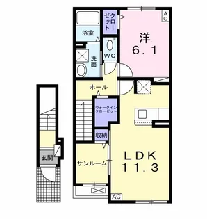 I・RO・HA I【2階】の間取り