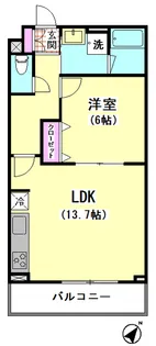 テラッツァ池上【3階】の間取り