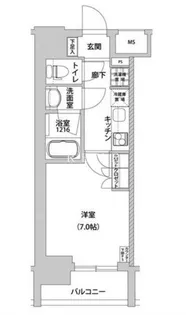 メトロステージ上野【4階】の間取り