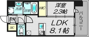セレニテ十三ミラク【4階】の間取り