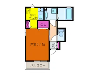 カーサ・ペリドット【1階】の間取り