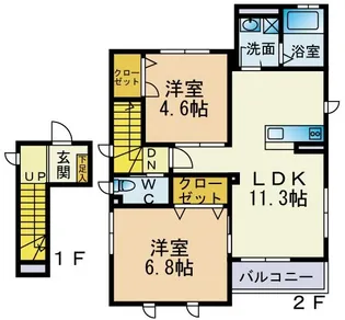 グランツハイム【2階】の間取り