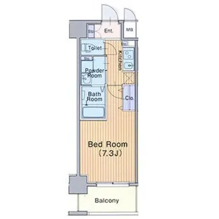 ミュプレ北浜【2階】の間取り