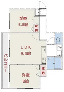 プリンス蒔田2【2階】の間取り