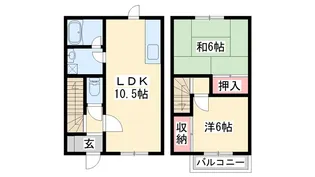 セントポーリアC【1階】の間取り
