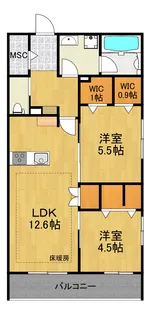 LA MAISON 千年【3階】の間取り