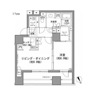 パークハビオ八丁堀【2階】の間取り