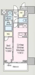 ザパークワンズ日本橋人形町【2階】の間取り