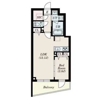 S-RESIDENCE高井戸EAST【5階】の間取り