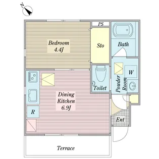 Casa‐rana【1階】の間取り