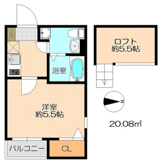 HARMONIE梅光園【2階】の間取り