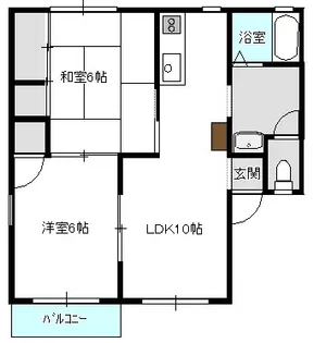 ときめきコートM【1階】の間取り