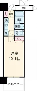 レジディア三宮東【4階】の間取り