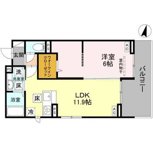 グランヴィル【1階】の間取り