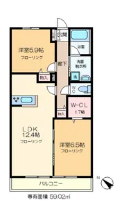 扇グリーンヴィレッジA【2階】の間取り