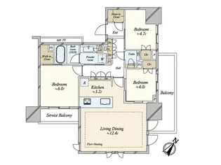 アトラス表参道【2階】の間取り