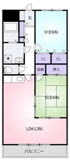 アトリオ今泉7【6階】の間取り