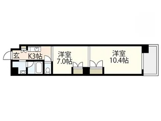 ル クール上幟町【10階】の間取り