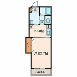 カサブランカN【1階】の間取り