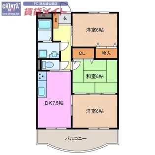 サウスヒルズA【2階】の間取り