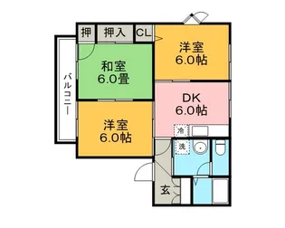 テラスコート花水木【2階】の間取り