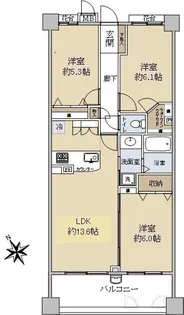 ラコスタビュー元住吉【3階】の間取り