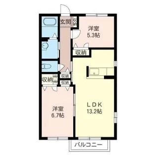 グランメールA・B・C・D棟【1階】の間取り