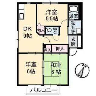 シャーメゾン大柿【1階】の間取り