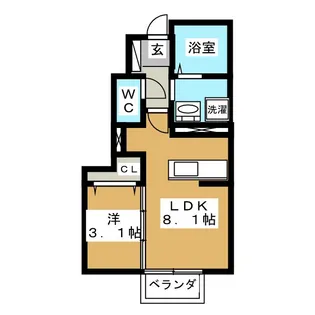 THE 海津【1階】の間取り