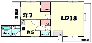 コミュニティ熊内【2階】の間取り