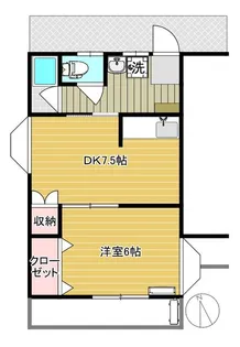 メゾンケーケー【1階】の間取り