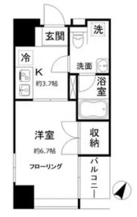 ウエストテラス汐留【10階】の間取り