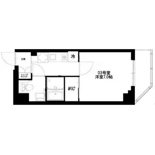 スタジオスクエア弘明寺【4階】の間取り