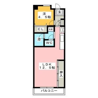 服部マンション【5階】の間取り