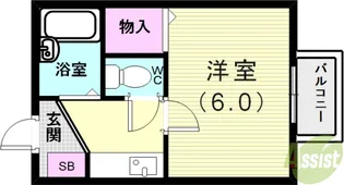 パルファン蓮宮【2階】の間取り