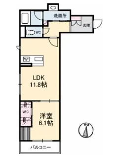 シャ一メゾン ラ メ一ル【3階】の間取り