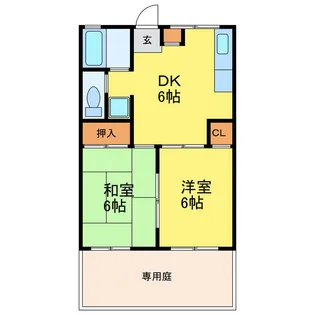冨永ハイツ【1階】の間取り