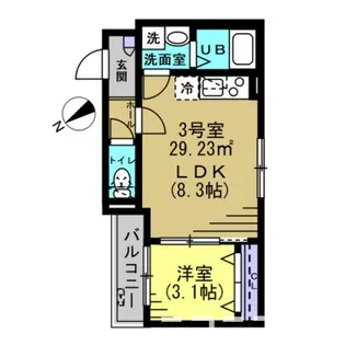 DK新松戸I【1階】の間取り
