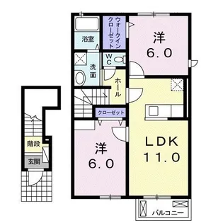 アルカンシエル【2階】の間取り