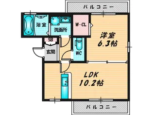 グレース中谷 A棟【3階】の間取り