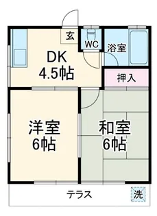 鹿島ハイツA【1階】の間取り