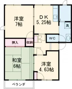 グランドールエストB【1階】の間取り