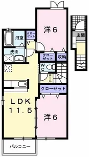 キャトル・フィーユ I【2階】の間取り