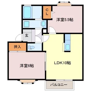 グランレーヴII【2階】の間取り