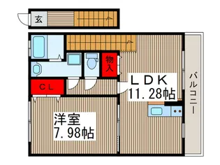 ペアシティセカンド【3階】の間取り