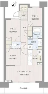 HARUMI FLAG SUN VILLAGE F棟 F棟【2階】の間取り