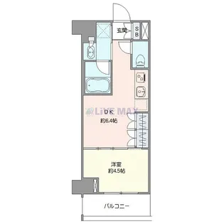 ウエリスアーバン住吉WEST【5階】の間取り