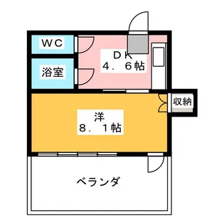ベルビラ那古野【4階】の間取り
